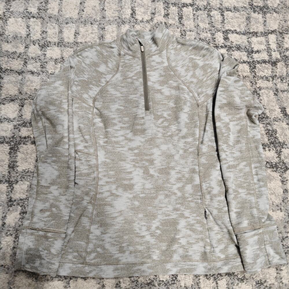 Lululemon It's Rulu Run Half Zip Pullover Jacket Space Dye Gray Size 6